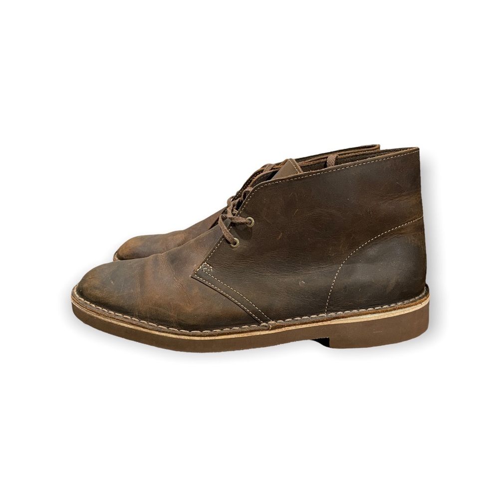 Mens Clarks Bushacre  Chukka Leather Ankle Boots. Size 10.5 Brown 15522